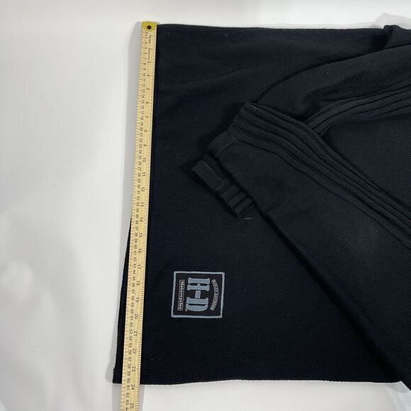 EUC Harley Davidson Icon Black 1/4 Zip Pullover Men's Large‎ USA Made - Picture 7 of 10